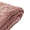Elegant sengeteppe i rosa bomullsfløyel - Bilde 4