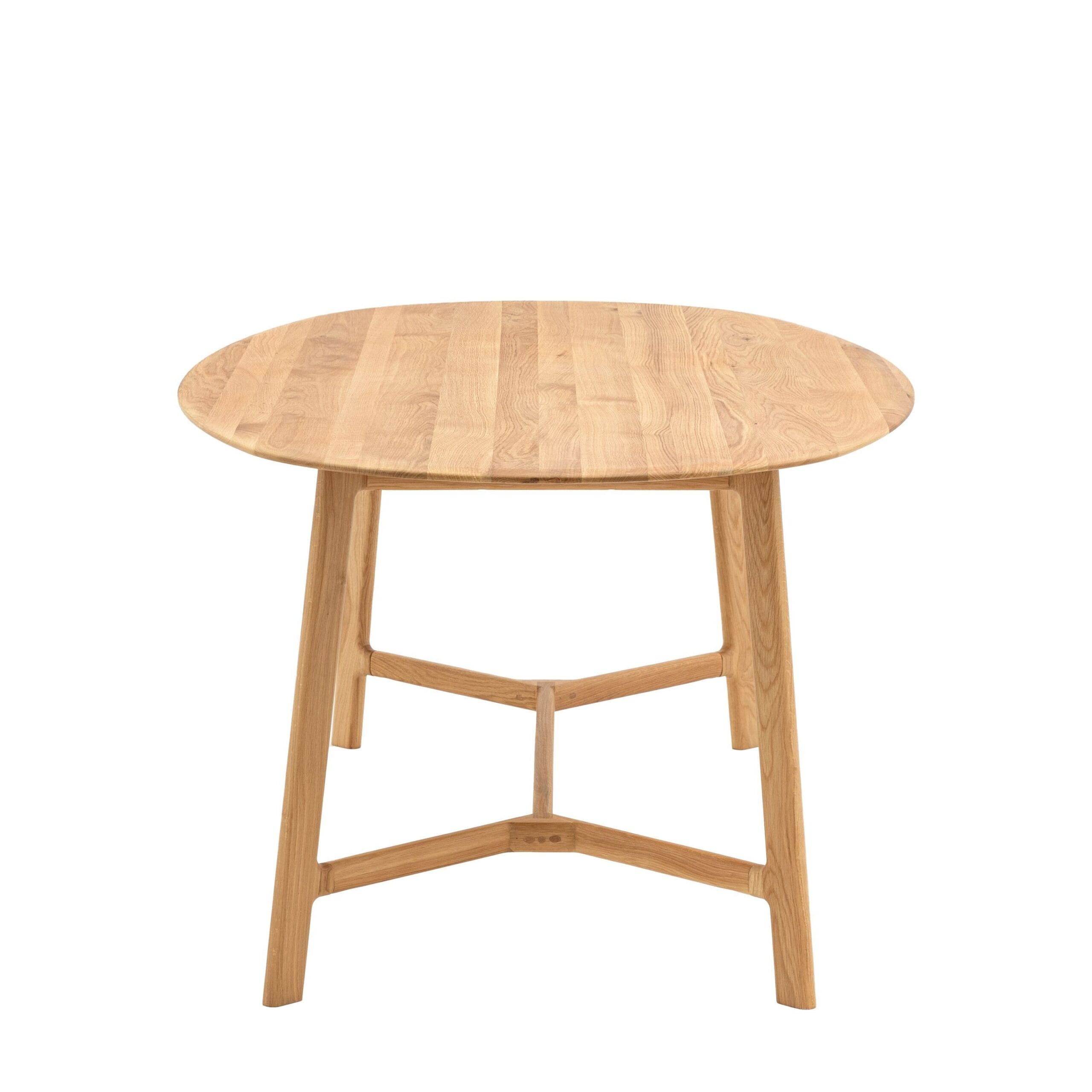 Madrid, stilrent, ovalt spisebord i retrodesign, i heltre eik - Bilde 6