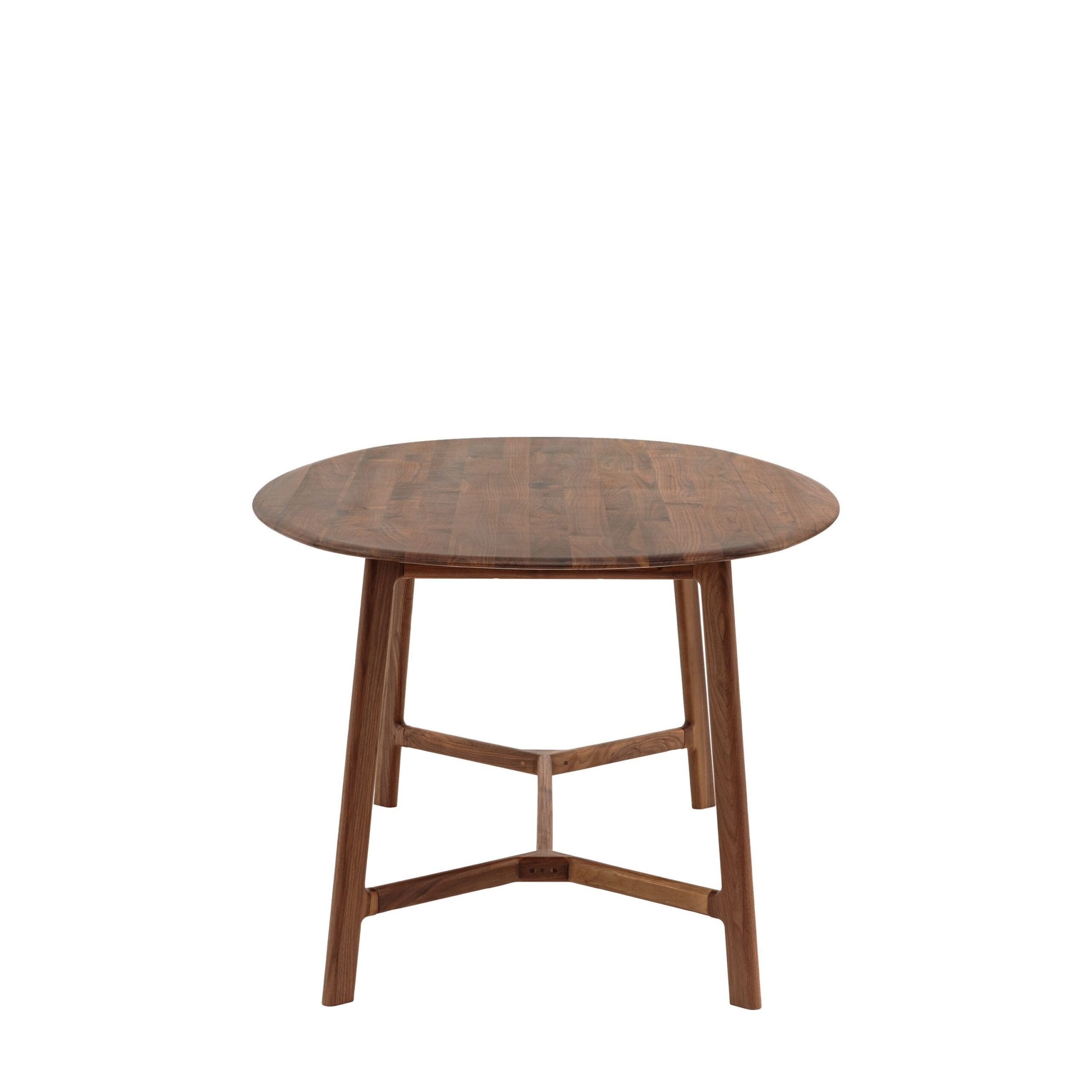 Madrid, stilrent, ovalt spisebord i retro design, i heltre valnøtt - Bilde 6