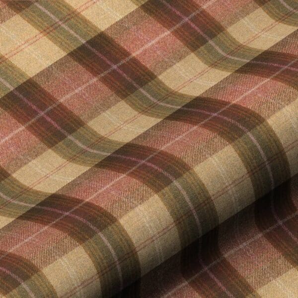 Wool Plaid, Autumn Berry, landlig rutete ullstoff