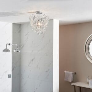 Alisona, Elegant, krystallampe til badet med 1 lyspunkt (IP44)