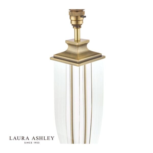 Carson, klassisk bordlampe i krystall og antikk messing H47 - Bilde 5