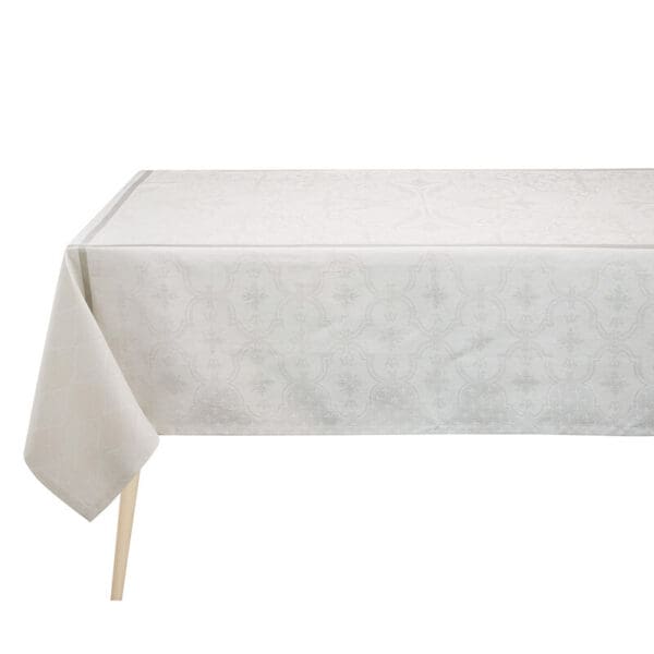 Armoiries, damaskduk i klassisk design i Off White i 100%lin - Bilde 3
