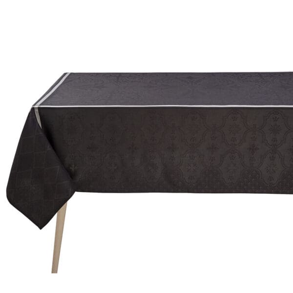 Armoiries, damaskduk i klassisk design i sort i 100%lin - Bilde 2