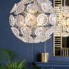 Elwick, moderne lysekrone i messing og glass