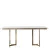 Everton, elegant og moderne spisebord i messing og marmor - Bilde 2