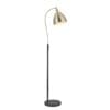 Franklin, justerbar gulvlampe i antikk messing look og sort - Bilde 3