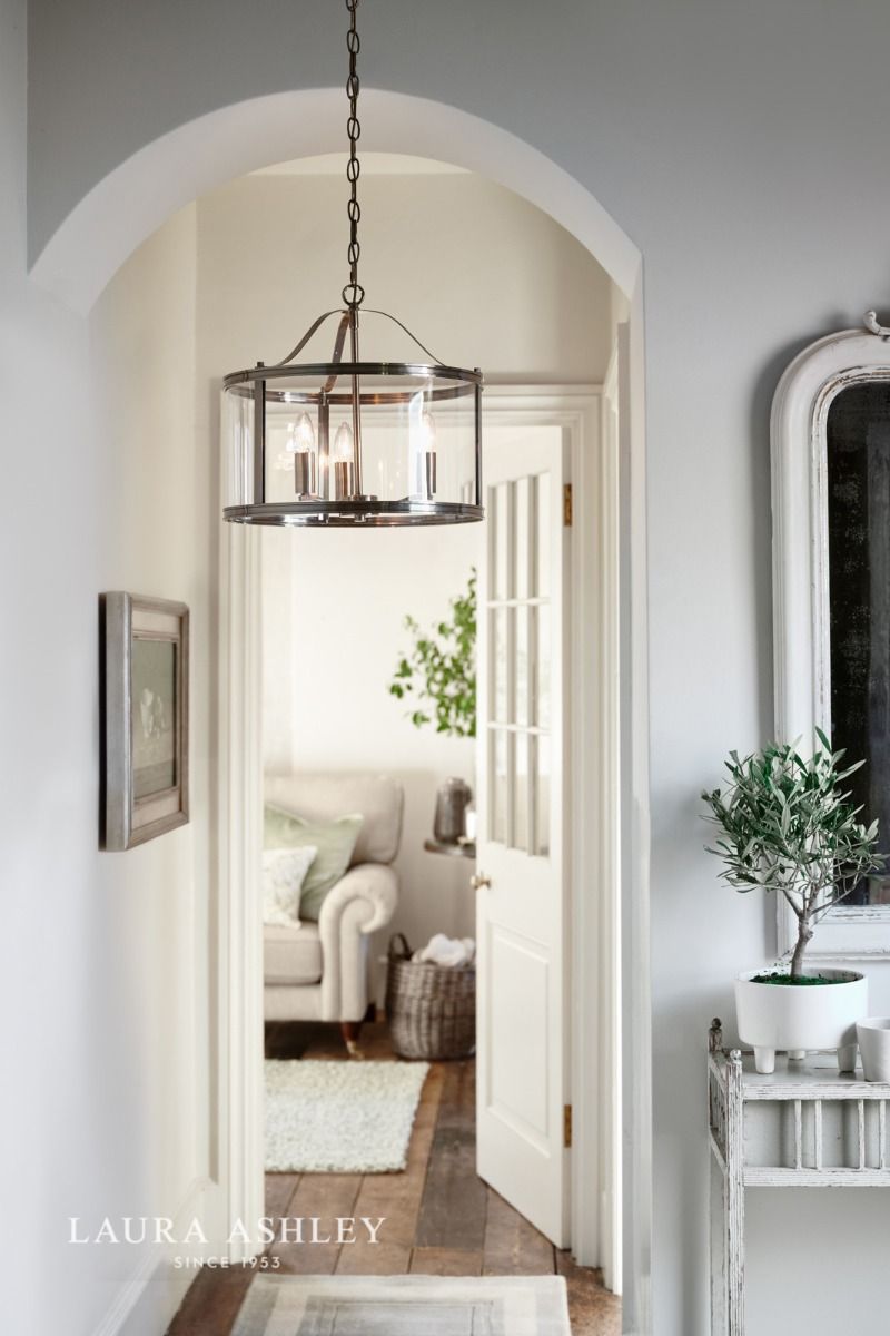 Harrington, stilren 3 armet taklampe i glass og krom