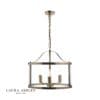 Harrington, stilren 3 armet taklampe i glass og antikk messing - Bilde 2