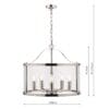 Harrington, 5 armet taklampe i glass og krom fra Laura Ashley - Bilde 4