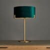 Hayfield, lampe m/messingfarget fot og grønn fløyelsskjerm - Bilde 2