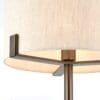 Hayfield, lampe m/bronsefarget fot og naturfarget linskjerm - Bilde 3