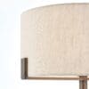 Hayfield, lampe m/bronsefarget fot og naturfarget linskjerm - Bilde 4