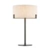 Hayfield, lampe m/bronsefarget fot og naturfarget linskjerm - Bilde 2