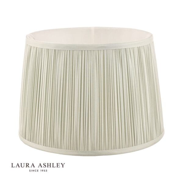 Hemsley, plissert, lampeskjerm i salviegrønn silke fra Laura Ashley - Bilde 4