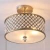 Hudson, Elegant taklampe i antikk messing og krystall - Bilde 2
