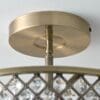 Hudson, Elegant taklampe i antikk messing og krystall - Bilde 3