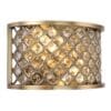 Hudson, Elegant vegglampe i antikk messing og krystall - Bilde 3