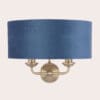 Sorrento, vegglampe i antikk messing og blå fløyelsskjerm fra Laura Ashley - Bilde 5