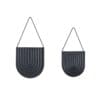 Veggpotter, i moderne design i sort metall - Bilde 3