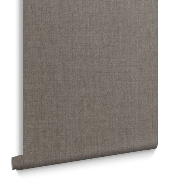 Linen, elegant tapet i lintekstur i brunt - Bilde 3