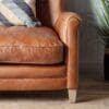 Mr.Paddington, liten, sjarmerende brun skinnsofa i vintage skinn - Bilde 6