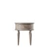Mustique, rundt sidebord/nattbord med en skuff i rustikk finish - Bilde 6