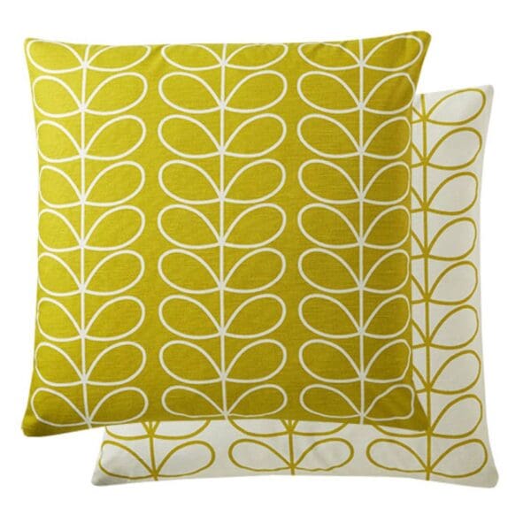 Linear Stem, retro pute stilkmotiv i gult Orla Kiely