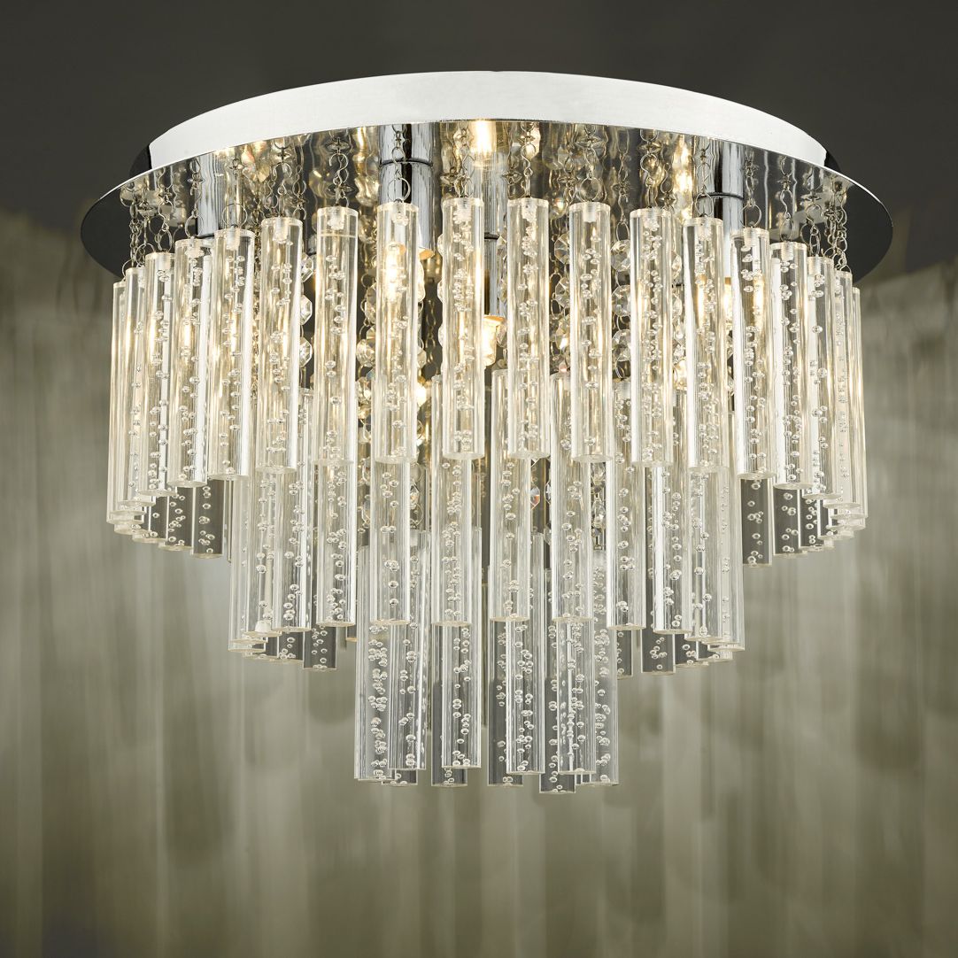 Paulita, lekker taklampe med boblete glasstaver (IP44)