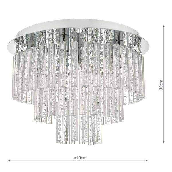 Paulita, lekker taklampe med boblete glasstaver (IP44) - Bilde 4