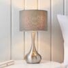 Piccadilly, komplett bordlampe i sølv m/touch funksjon