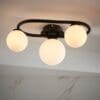 Pulsa, Stilfull og moderne taklampe i sort med glasskupler (IP44) - Bilde 3