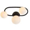 Pulsa, Stilfull og moderne taklampe i sort med glasskupler (IP44) - Bilde 5