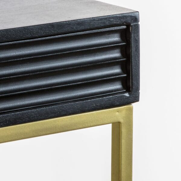 Ripple, elegant konsollbord i sort med messingben - Bilde 4