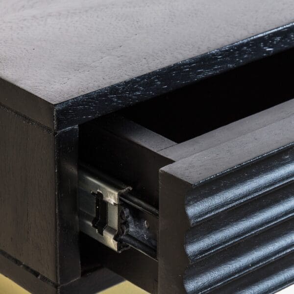 Ripple, elegant konsollbord i sort med messingben - Bilde 5