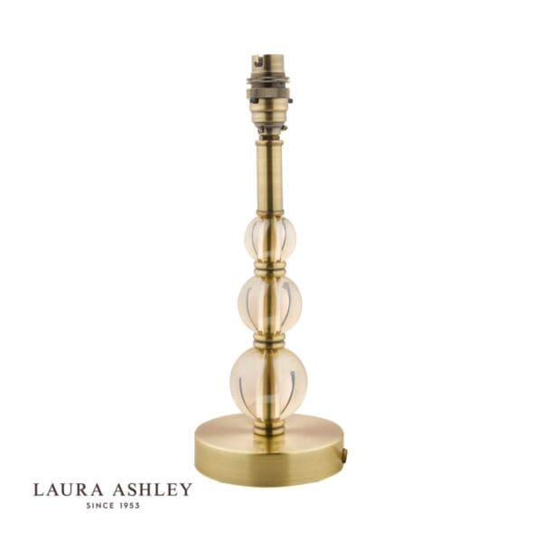 Selby mini lampefot i antikk messing og ravfarget glasskule - Bilde 5