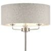 Sorrento stålampe i børstet krom med naturfarget skjerm fra Laura Ashley - Bilde 3