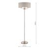 Sorrento stålampe i børstet krom med naturfarget skjerm fra Laura Ashley - Bilde 4