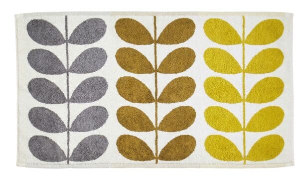 Trio Stem, retro håndklær fra Orla Kiely i oker og grått - Bilde 3