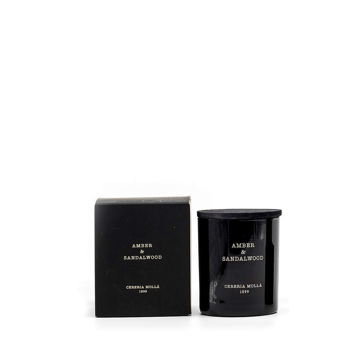 Duftlys med duft av Amber & Sandalwood (50t)