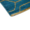 Wedgwood Arris, moderne håndknyttet gulvteppe i teal/oker - Bilde 4