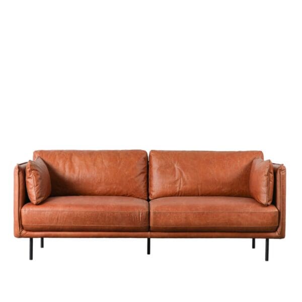 Wigmore, stram og moderne sofa i brunt skinn - Bilde 4