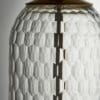 Wistow, lampefot i messing og håndskåret geometrisk glass - Bilde 4