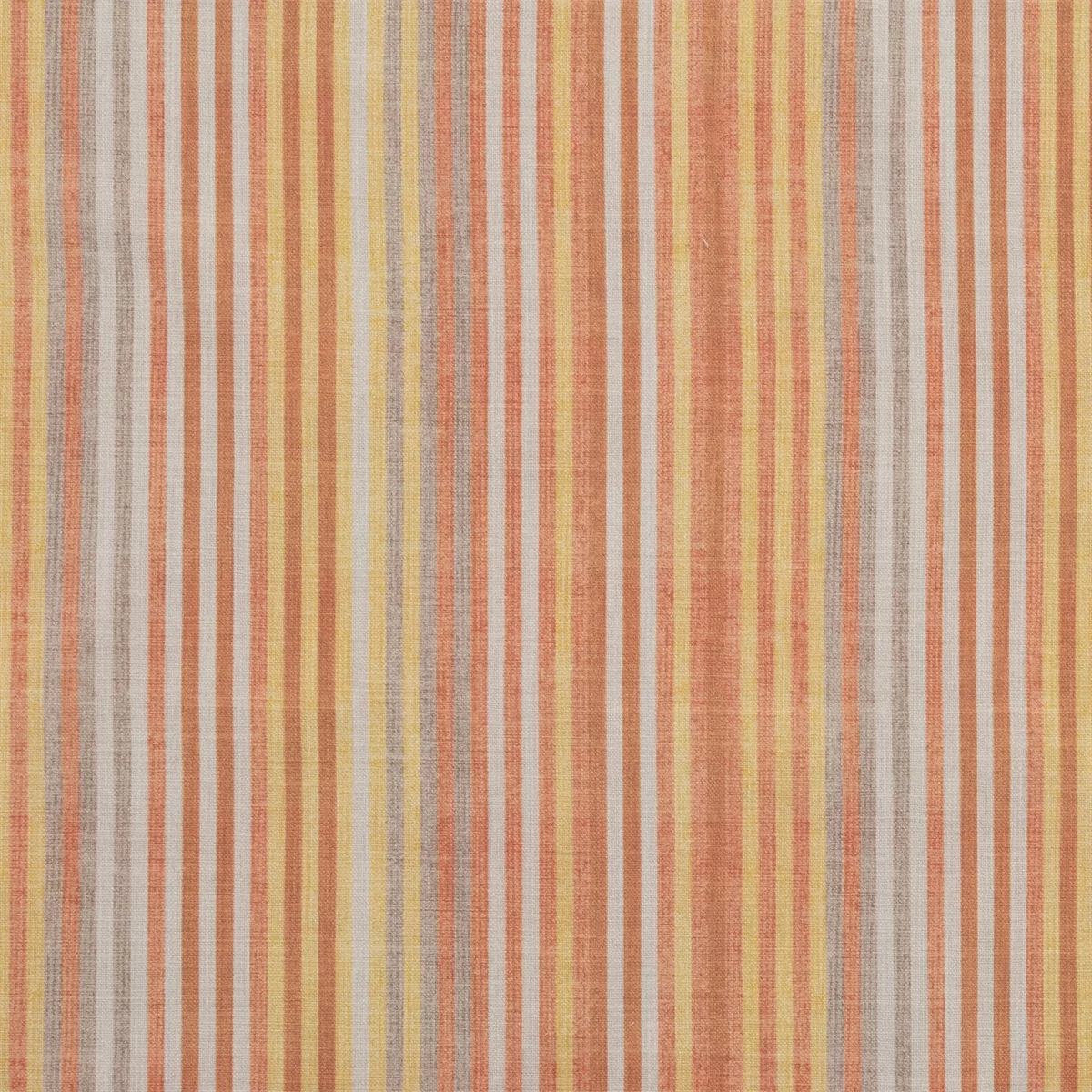 Zinnia Autumn, stripete gardin-møbelstoff i høsttoner