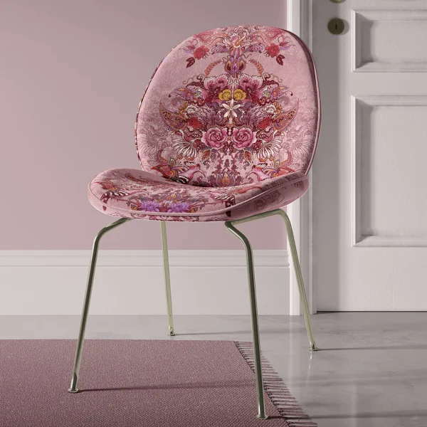 Eden, dekadent fløyelsstoff  i rosa - Bilde 2