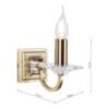Carson, vegglampe i antikk messing og glass - Bilde 2