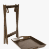 Garrat, kastanjefarget Butlers tray/sidebord m/brett i bjørk - Bilde 4
