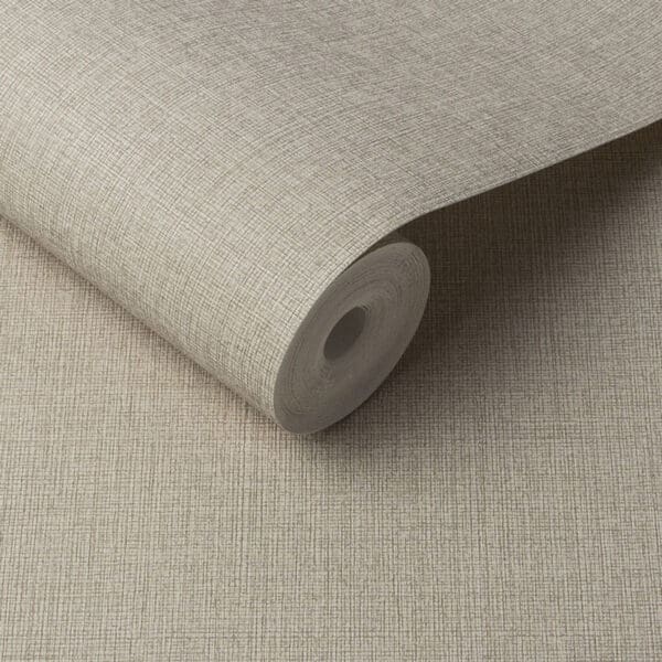 Linen, elegant tapet i lintekstur i beige - Bilde 2