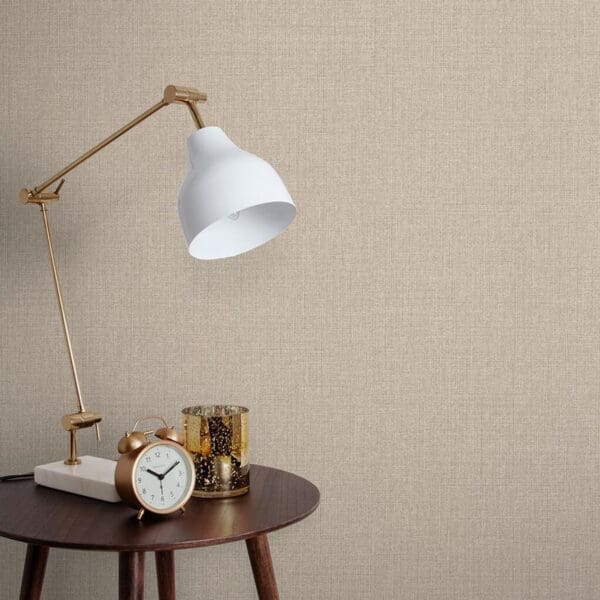 Linen, elegant tapet i lintekstur i beige