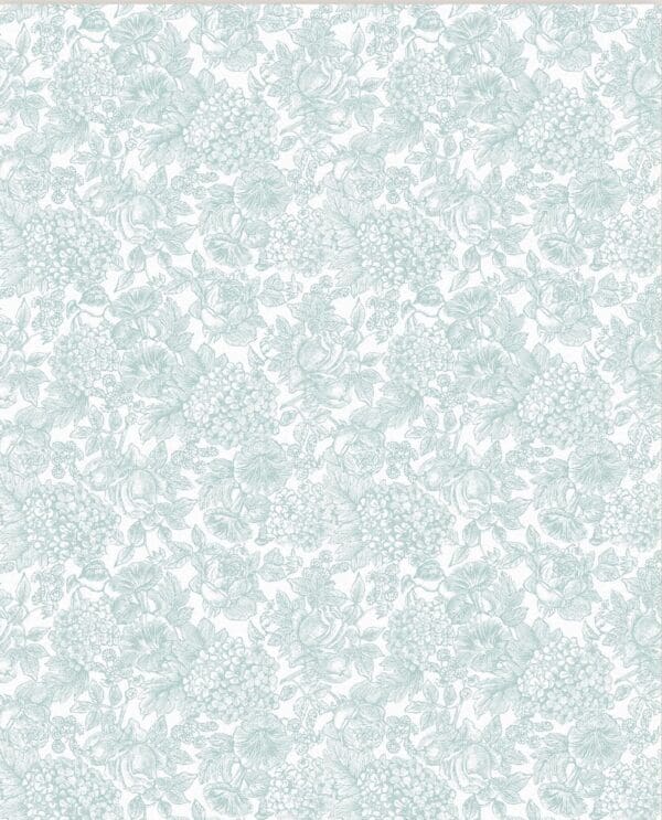 Louise, tapet med blomster i duck egg fra Laura Ashley - Bilde 2